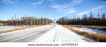 country road leading up to the horizon line , nature series