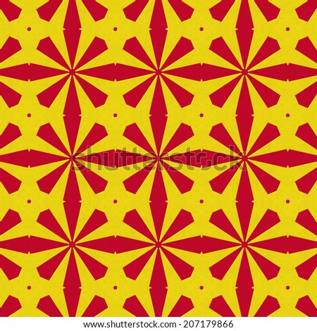 geometry yellow, green, red color pattern and abstract with seam