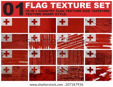 tonga Flag texture set resolution 1920x1080 pixel 16 in 1
