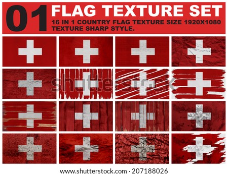 switzerland Flag texture set resolution 1920x1080 pixel 16 in 1