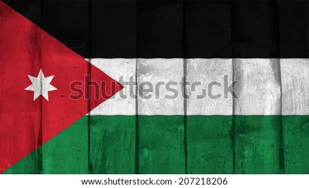 jordan Flag on the wood texture