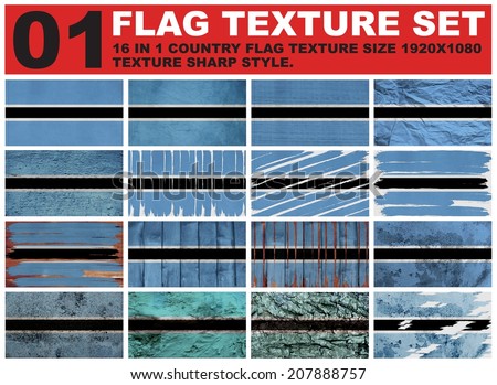 botswana Flag texture set resolution 1920x1080 pixel 16 in 1