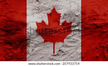 canada Flag painting texture