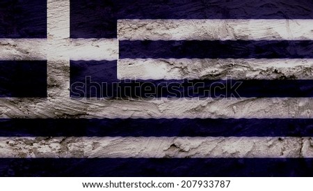 greece Flag painting texture