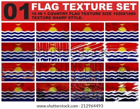 Kiribati Flag texture set resolution 1920x1080 pixel 16 in 1
