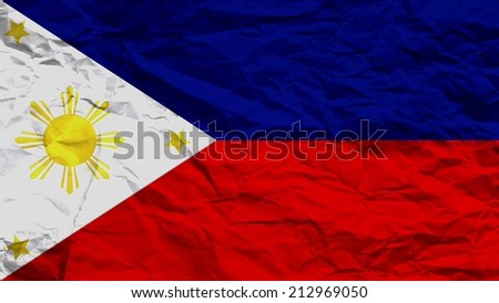Philippines flag paper texture with seam