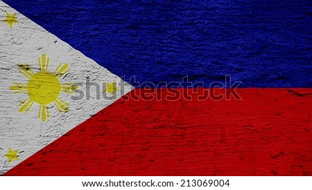 Philippines Flag on the wall texture