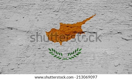 Cyprus Flag on the wall texture