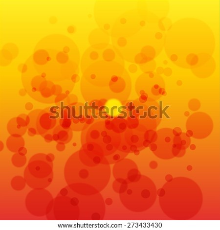 Orange bokeh abstract yellow background with the sun. Summer sun background .