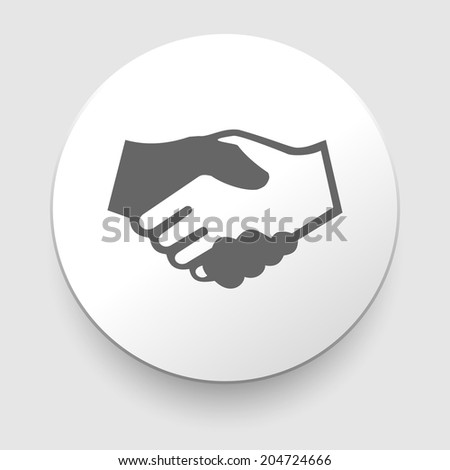 Handshake vector icon - business concept on white background. EPS10