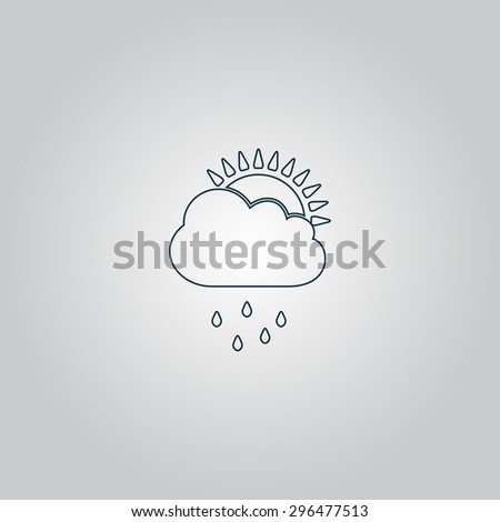 Rainy season. Flat web icon or sign isolated on grey background. Collection modern trend concept design style  illustration symbol