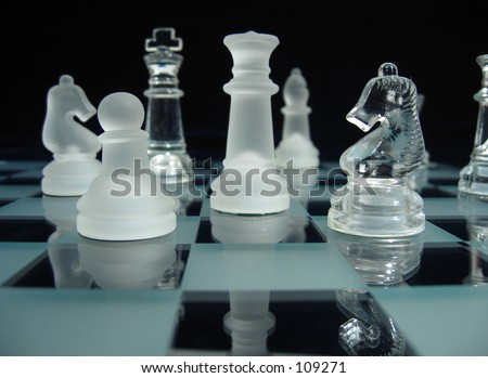 Chessmen during a play.