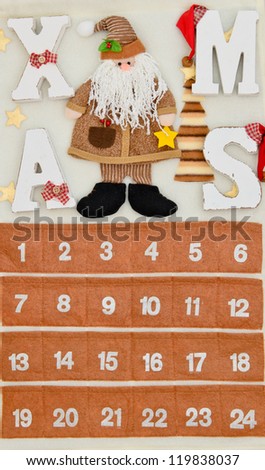 Home made Christmas advent calendar