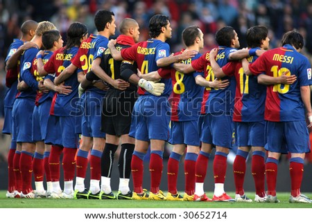 barcelona fc 2011 team photo. arcelona fc 2011 team. stock