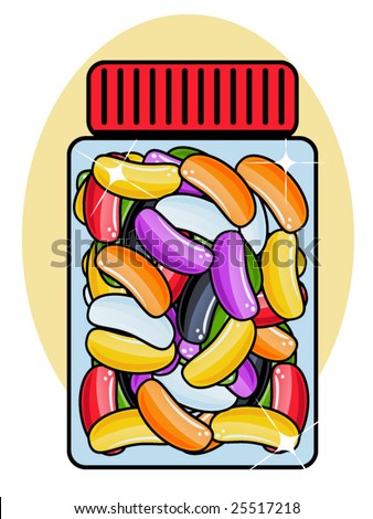 jar of jelly beans clip art. of a jar of jelly beans