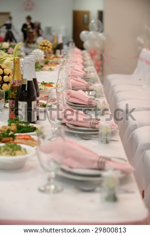 stock photo Wedding table decoration