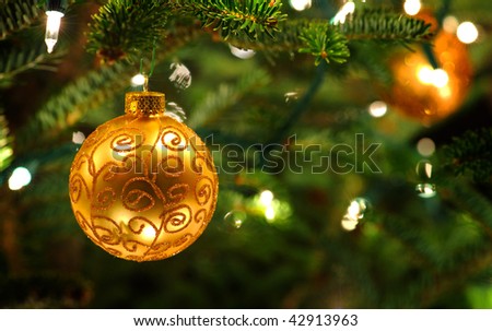 Gold tree ornament