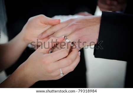 Wedding rings exchange