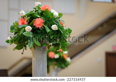 Wedding flowers church decoration