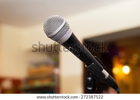 Microphone, object indoor, equipment for event