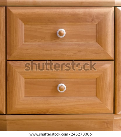 close-up of cabinet drawers