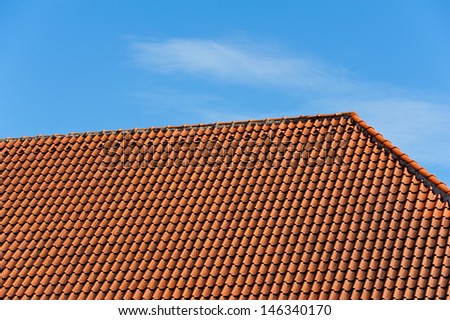 Red tile roof.