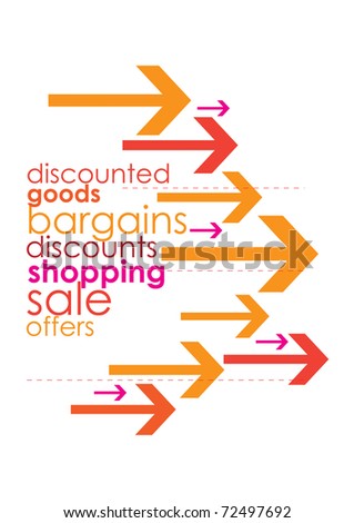 A portrait format and text based image of words spelling out a forthcoming sale, or directing people to it. set on an isolated white background.