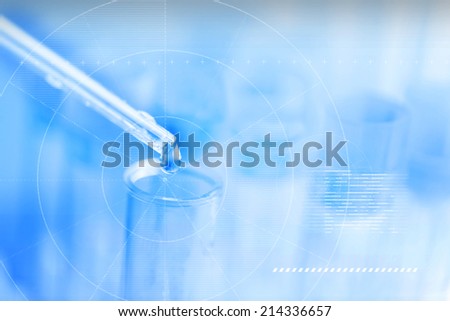 A pipette dropping sample into a test tube,Science Research as a Concept for Presentation