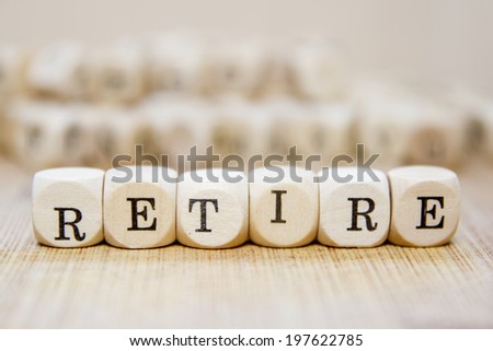 retire word concept