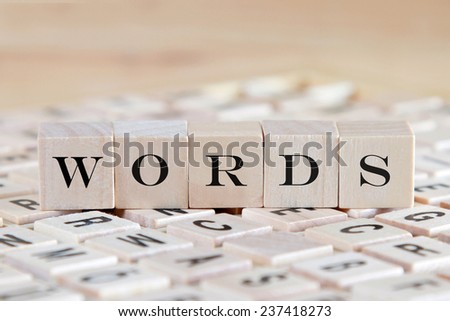 words background on wood blocks