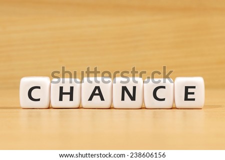 chance word on white blocks