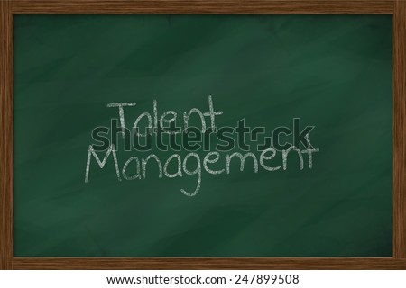 talent management words on green chalkboard