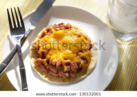 Bean and Cheese Tostada