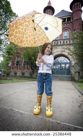 A fun day with a 4-year-old and adorable rain accessories.