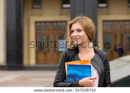 A portrait  college student on campus
