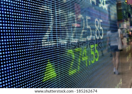Hong Kong stock market price display