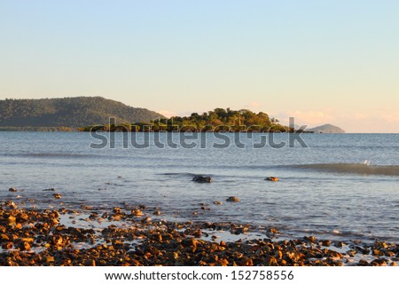 Pigeon Island in Airlie Beach whitsundays tropical holiday region of far north queensland australia