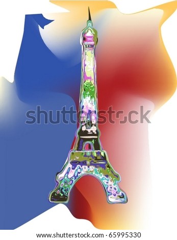 Pictures Eiffel Tower  Children on Abstract Art Nouveau Vector Drawing Of Eiffel Tower 65995330 Jpg