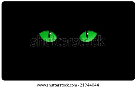 cat eyes in the dark. stock vector : cat eyes in the dark