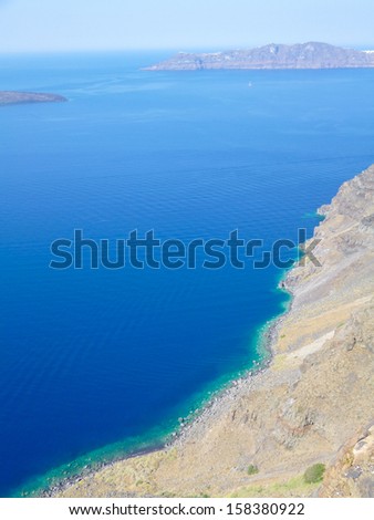 Imerovigli on the Greek Aegean island Santorini