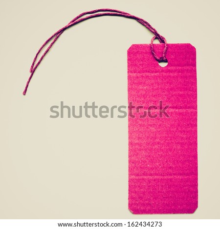 Price tag or address label with string vintage look