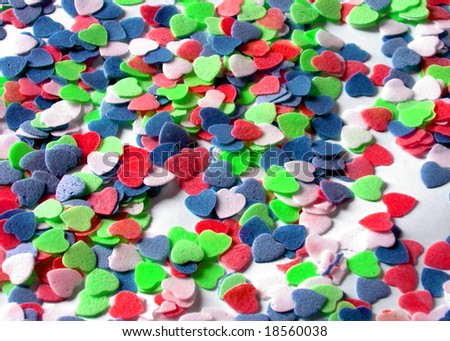 Candy confetti background