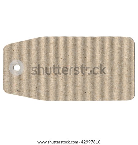 Tag label isolated over a white background