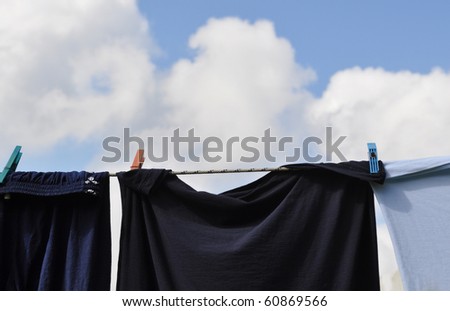 Washing line or clothes line for laundry drying