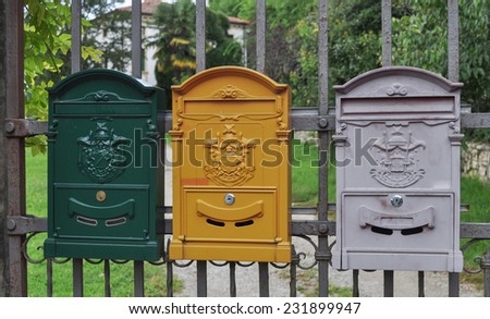 Letter box mailbox for receiving incoming mail