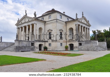 The Villa La Rotonda aka Villa Capra in Vicenza Italy was designed by Palladio in 1567