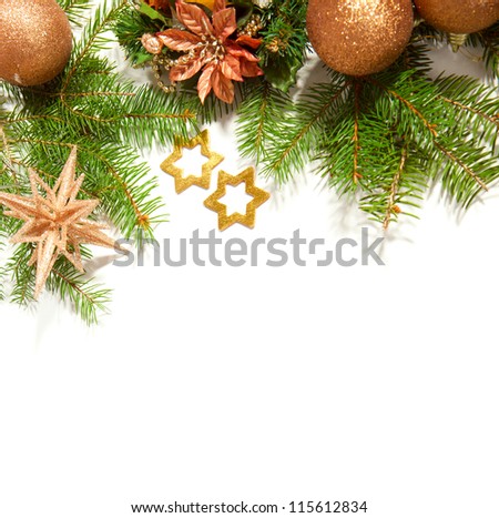 Christmas Border isolated on white Christmas Border isolated on white