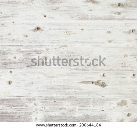 Old wooden board painted white.