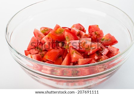 sliced Ã?Â¢??Ã?Â¢??tomato slices in a bowl