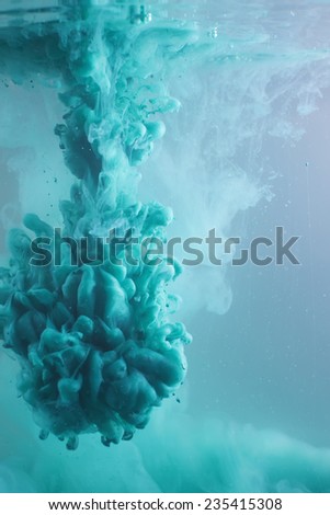 Ink in water. Rainbow of colors. Abstract background.